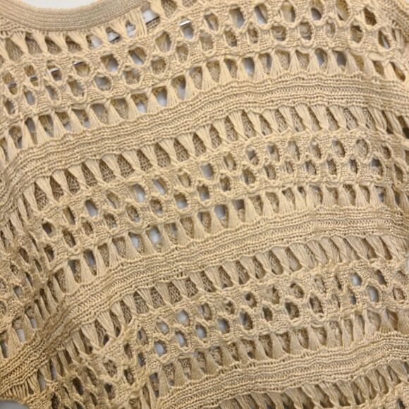 Forever 21 Beige Crochet Knit Pullover Top S - Picture 14 of 15